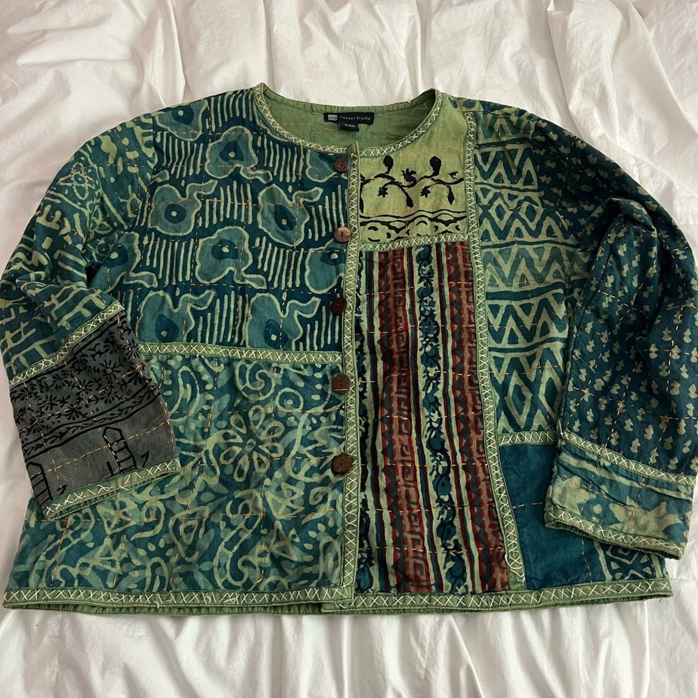 Green Patchwork Jacket - image 1